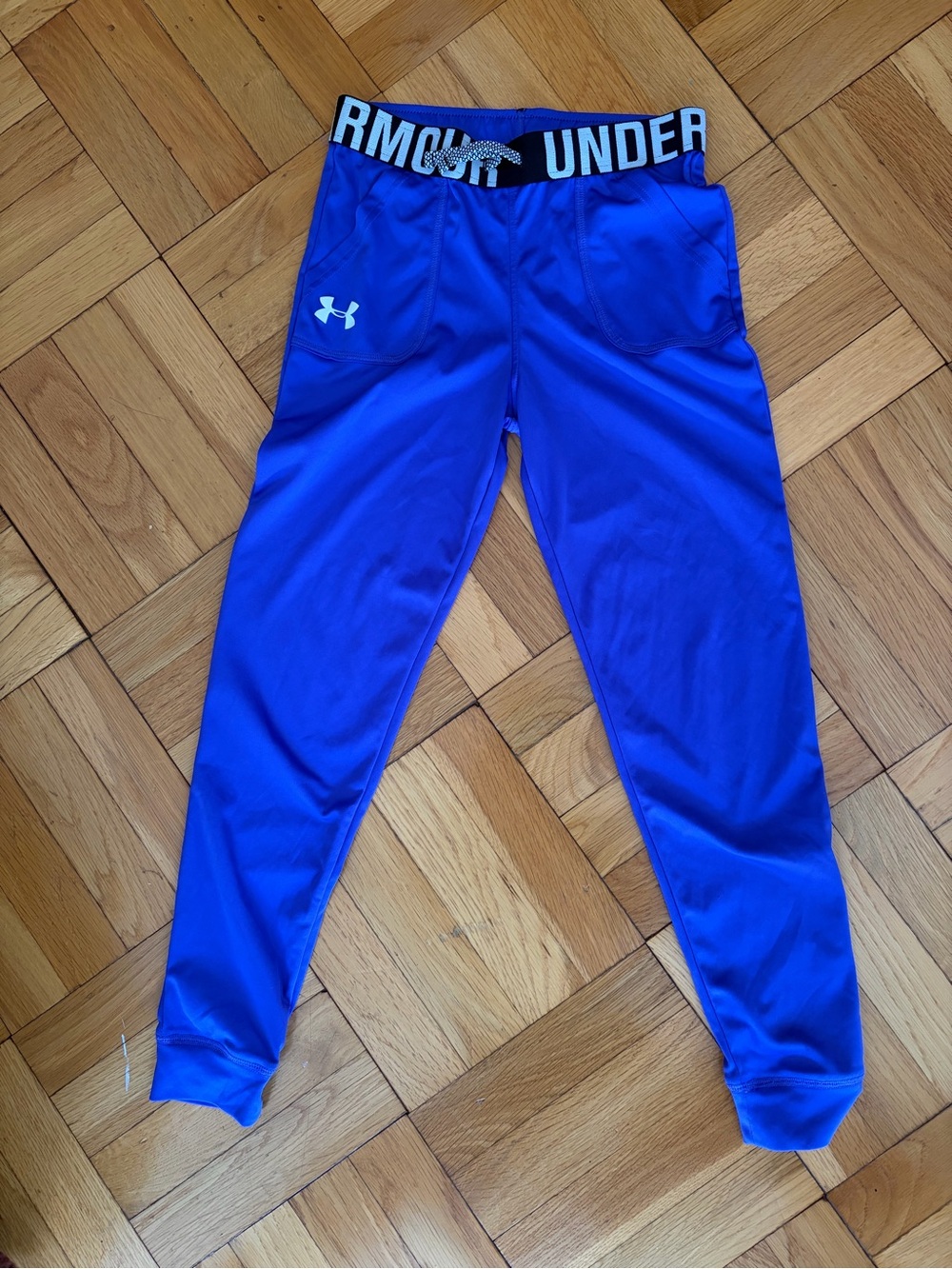 Under Armour Kids' Sz Med. purple Performance Joggers w Pockets & Logo Waistband